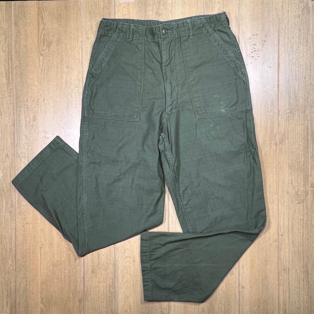 Vintage US Military OG-107 Cotton Sateen Fatigue Trousers Glenn Berry 36x33 ww2